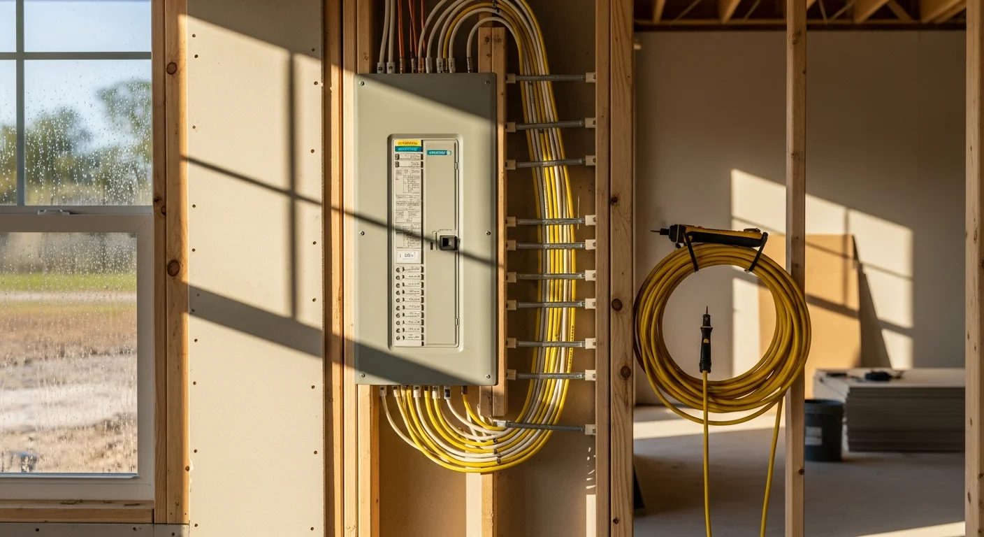 Electrical wiring and installation on new construction project