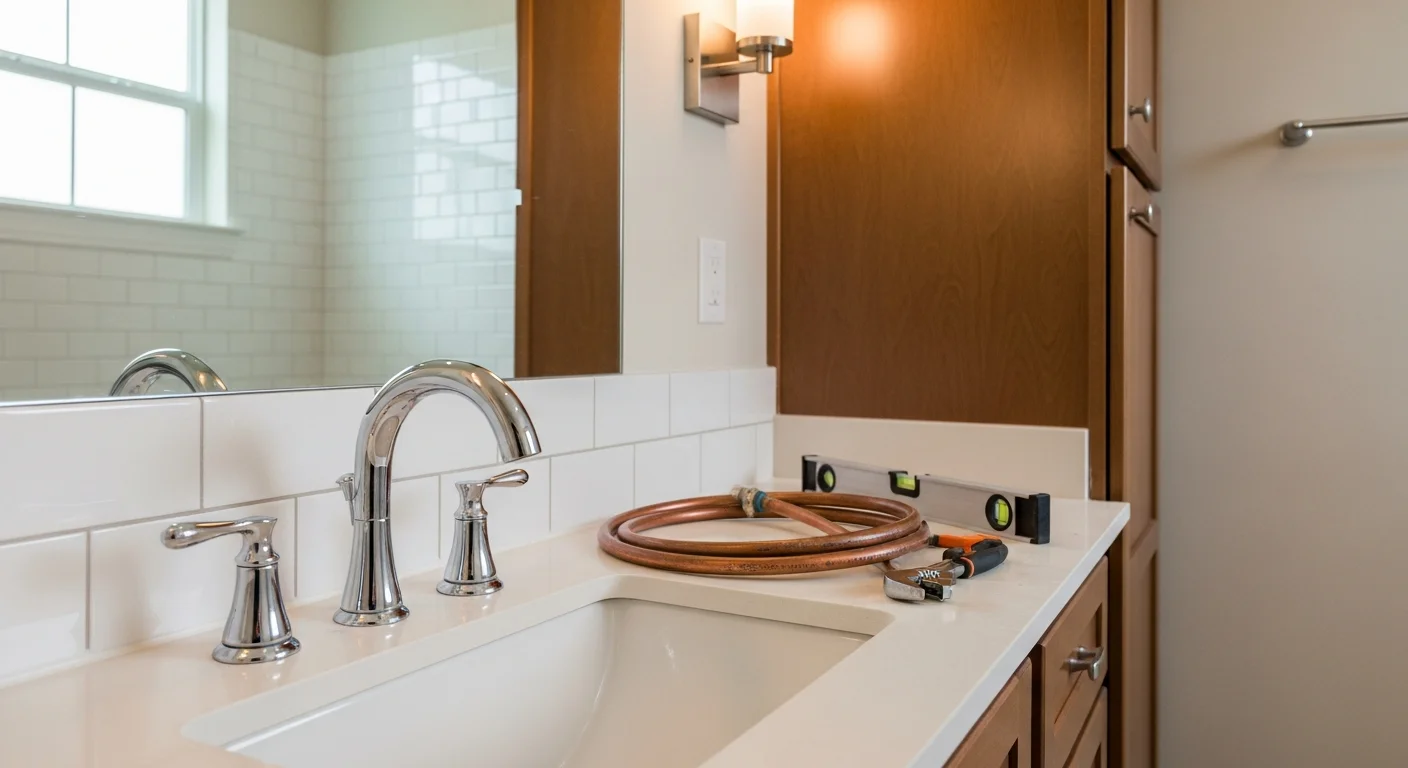 Plumbing installation and water line setup