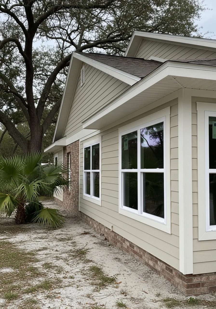 Detailed view of professional workmanship on a Marion County home exterior, highlighting quality finish.