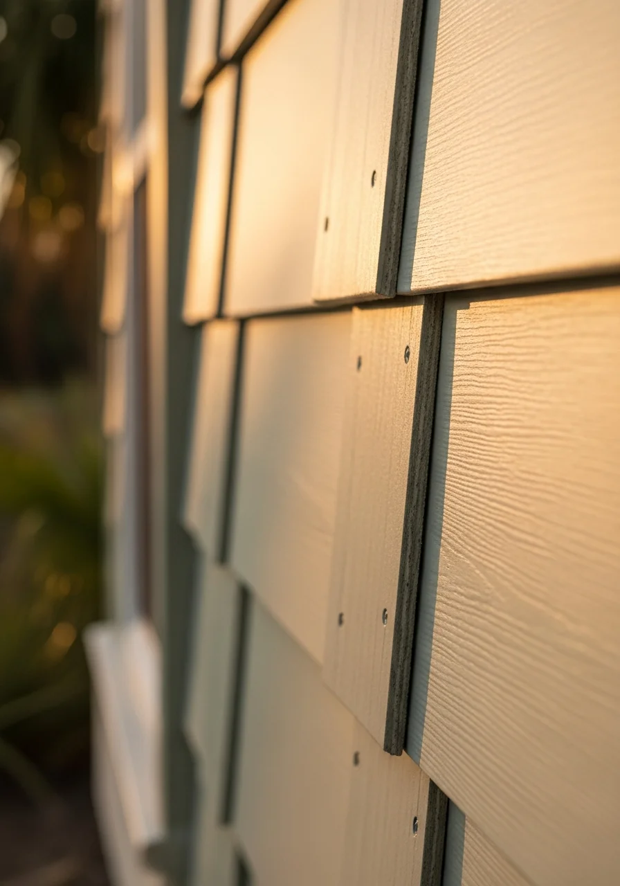 Close-up of professional workmanship on a Nassau County home exterior, showing quality and precision.